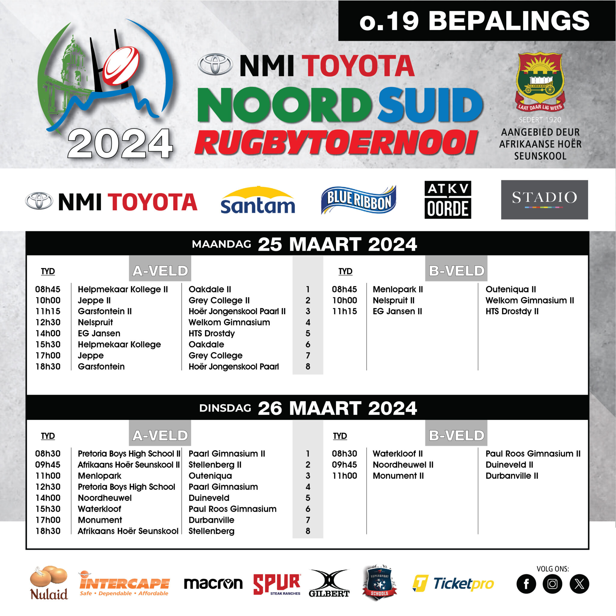 Boksmart Noord Suid Rugbytoernooi 2024 - Noord Suid Rugby